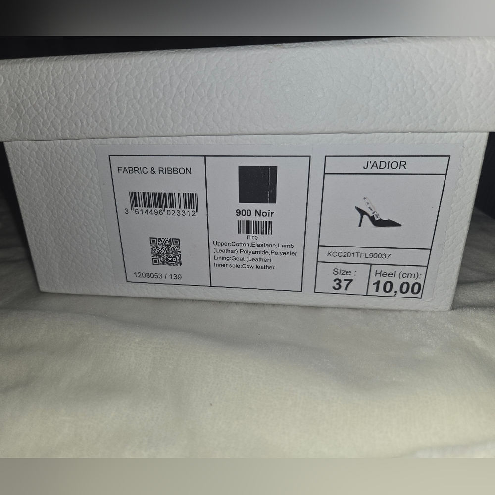 J'Adior Slingback PumpBlack Technical Fabric 37/ US 6.5 - Picture 13 of 17
